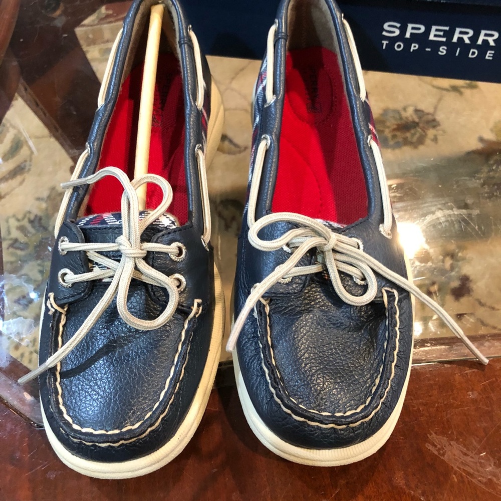 Sperry Navy & Red Plaid Top-Sider - Picture 3 of 7
